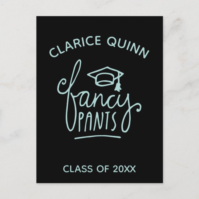 Fancy Pants Funny Grad Party Invitation (Devant)