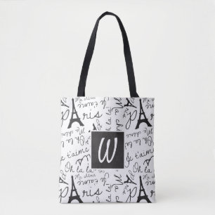 Fancy Paris Monogram Tote Bag