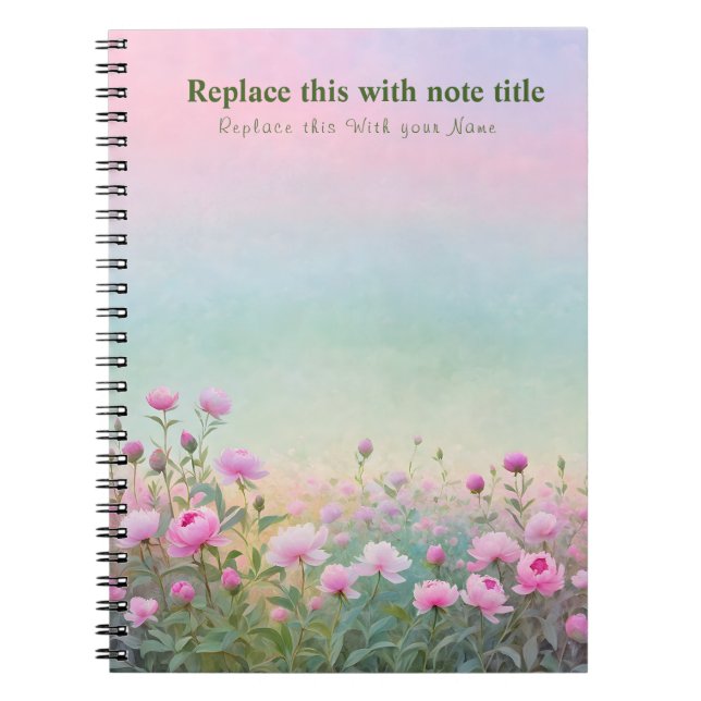 Fancy Pastel Floral Notebook (Front)