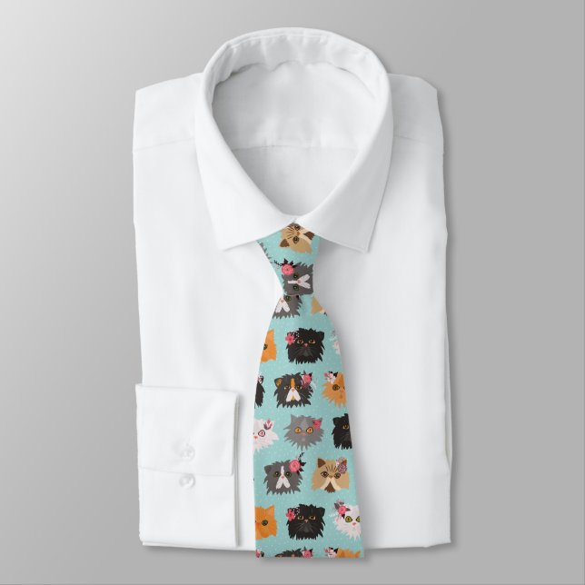 Fancy Persian Cats Tie (Tied)
