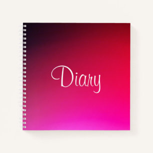 Fancy Pink Diary Notebook