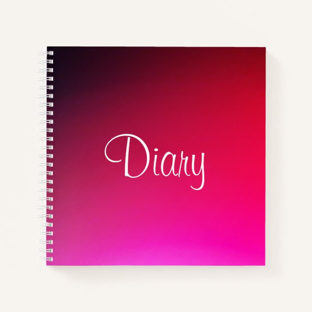Fancy Pink Diary Notebook (Front)