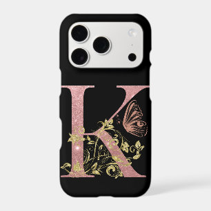 Fancy Pink Glitter Letter K