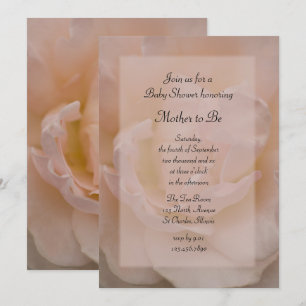Fancy Pink Rose Baby Shower Invitation