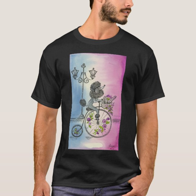 Fancy Poodle in Paris     T-Shirt (Front)