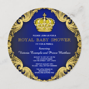 Fancy Prince Baby Shower Invitation