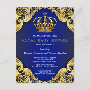 Fancy Prince Baby Shower Invitations