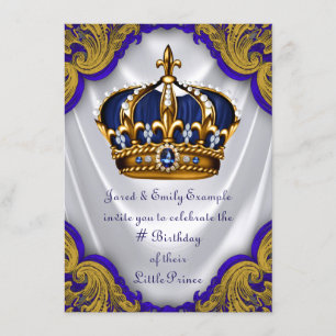 Fancy Prince Birthday Party Invitation