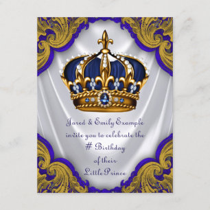 Fancy Prince Birthday Party Invitation