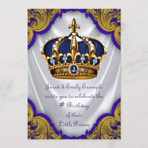 Fancy Prince Birthday Party Invitation