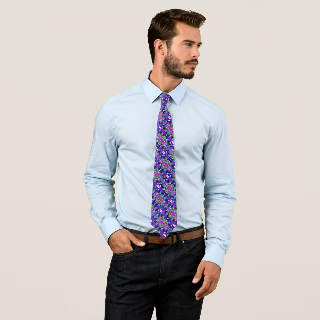 Fancy purple fashion tie (In Situ)