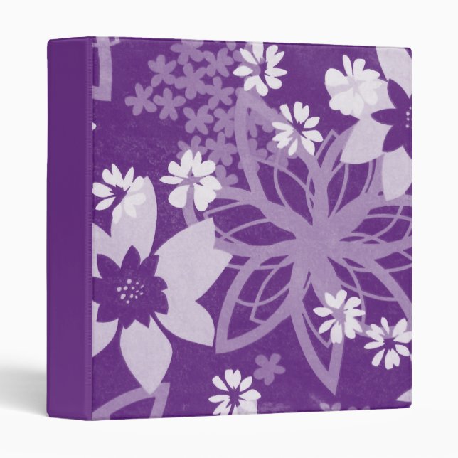 Fancy Purple Floral Binder (Front/Spine)