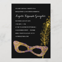 Fancy Purple Masquerade Quinceanera Party
