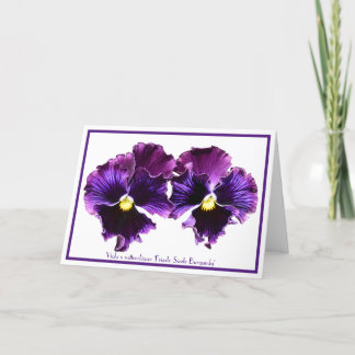 Fancy Purple Pansies Collectable Greeting Cards