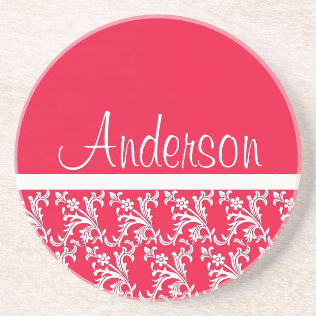 Fancy Red Coaster (Front)