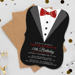 Fancy Red Glitter Tuxedo 18th Birthday Invitation<br><div class="desc">Celebrate in style with these trendy 18th Birthday invitations. The design is easy to personalize with your own wording and your family and friends will be thrilled when they receive these fabulous party invites.</div>