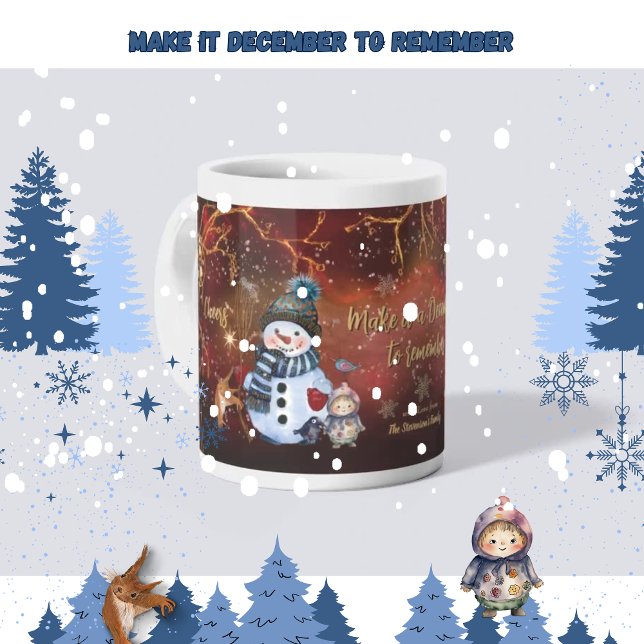 Fancy RED Gold Holiday with Characters  Mug (Fancy RED Gold Holiday with Characters Mug)