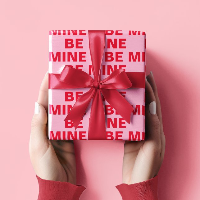 Fancy Red & Pink Be MIne Valentines  Wrapping Paper (Creator Uploaded)