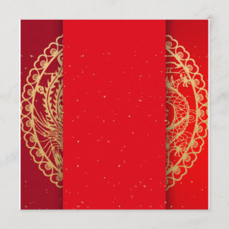 Fancy Red Wedding Invitation