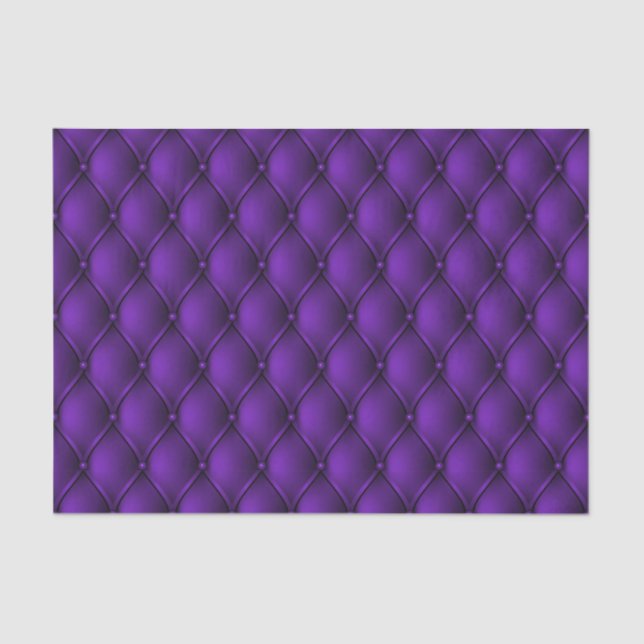 Fancy Regal Royal Purple Diamond Tuft Print Tissue Paper (Front)