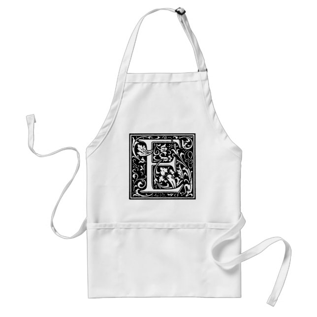 Fancy Renaissance Style Alphabet Letter E Standard Apron (Front)