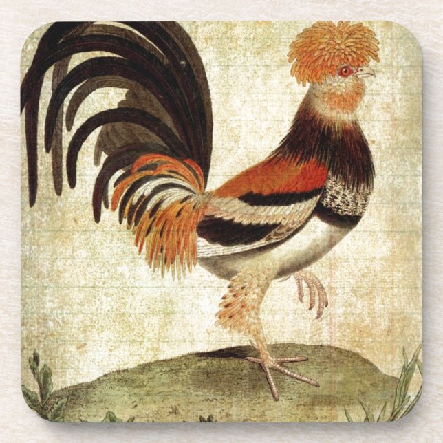 Fancy Rooster Coaster (Front)