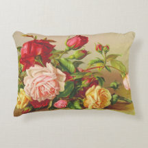 Fancy Roses Accent Pillow