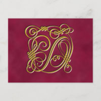 Fancy Royal Monogram Letter D