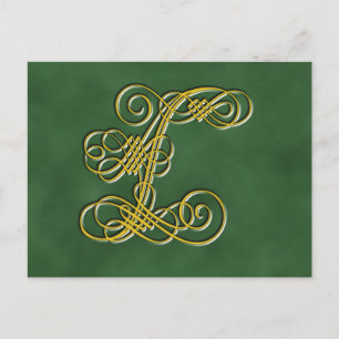 Fancy Royal Monogram Letter L Postcard