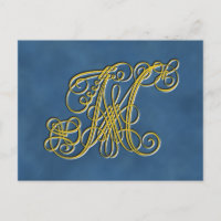 Fancy Royal Monogram Letter M