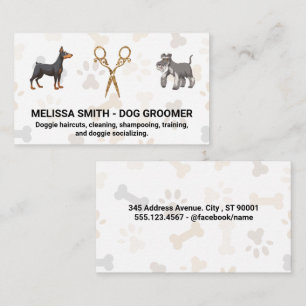 Fancy Scissors   Doggies Business Card