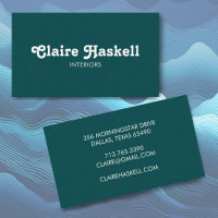 Fancy Script Blue Teal White Chic Minimal