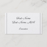 Fancy, Script, Executive Business Card