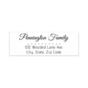 Fancy Script Return Address Self-inking Stamp