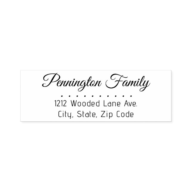 Fancy Script Return Address Self-inking Stamp (Design)
