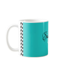 Fancy Script Robin Egg Colour Monogram Woman's