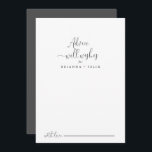Fancy Script Wedding Well Wishes Advice Card<br><div class="desc">This fancy script wedding well wishes advice card is perfect for a modern wedding. The simple and elegant design features classic and fancy script typography in black and white. These cards are perfect for a wedding, bridal shower, baby shower, graduation party & more. Personalize the cards with the names of...</div>