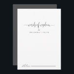 Fancy Script Wedding Words of Wisdom Advice Card<br><div class="desc">This fancy script wedding words of wisdom advice card is perfect for a modern wedding. The simple and elegant design features classic and fancy script typography in black and grey. These cards are perfect for a wedding, bridal shower, baby shower, graduation party & more. Personalize the cards with the names...</div>