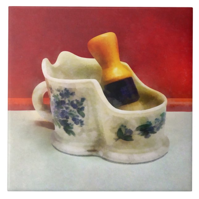 Fancy Shaving Mug Tile (Front)