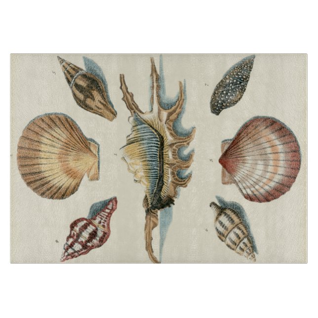 Fancy Shell Beach Cutting Board (Front)