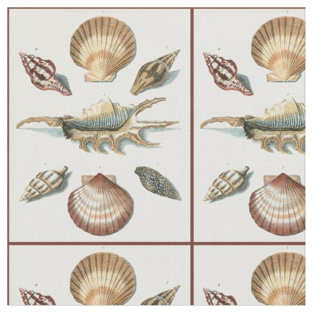 Fancy Shell Beach Fabric (Close Up)