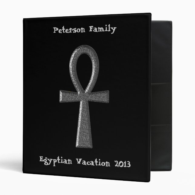 Fancy Silver Ankh Binders (Front/Inside)