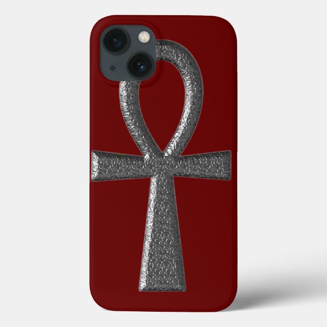 Fancy Silver Ankh Case-Mate iPhone Case (Back)