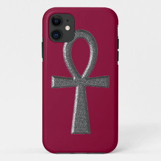 Fancy Silver Ankh iPhone 11 Case