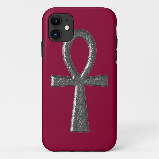 Fancy Silver Ankh Case-Mate iPhone Case (Back)