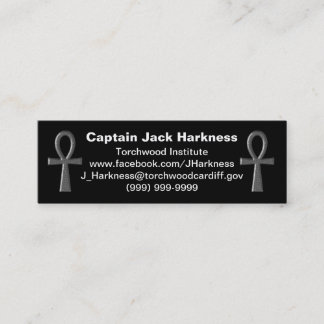 Fancy Silver Ankh Profile Card