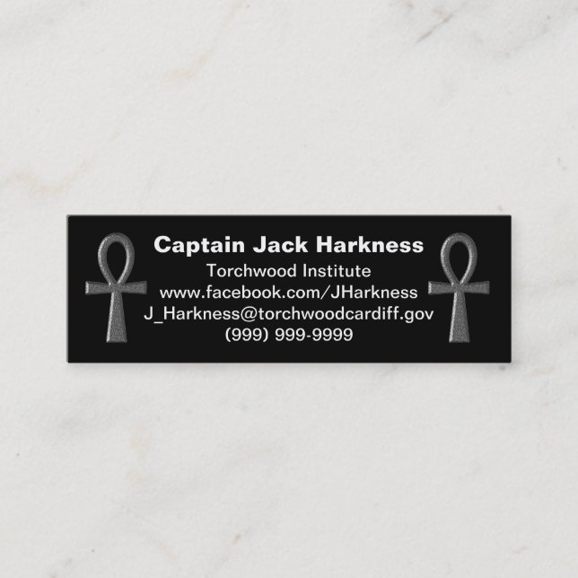 Fancy Silver Ankh Profile Card (Front)