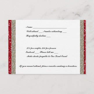 Fancy Silver et Red Event RSVP
