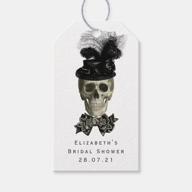 Fancy Skull Gift Tags (Front)
