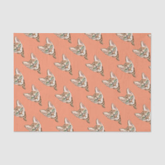 Fancy Sphynx Cat Lovers Decor Glasses Scarf Kitten Tissue Paper